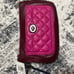 COACH quilted park wristlet, NWT F50097 burgundy multi leather