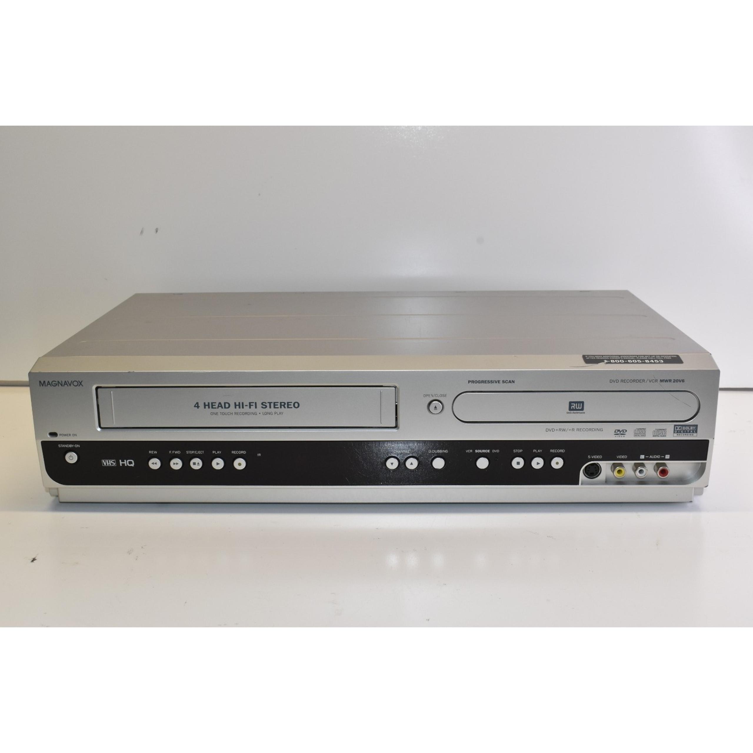 Magnavox VHS/DVD Recorder MWR 20V6 Tested And Working No Remote