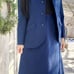 Vtg Pendleton Virgin Wool Blue Blazer Vest Skirt Pants Women's Suit Set 4 Pc