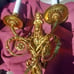 HORN PLAYER LIGHT FIXTURE MADE IN SPAIN WIRED & WORKING
