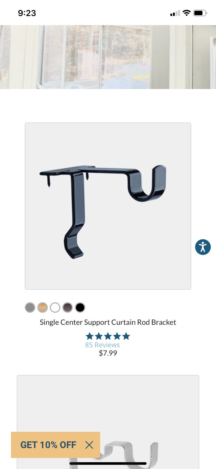 Kwik Hang curtain rod holders
