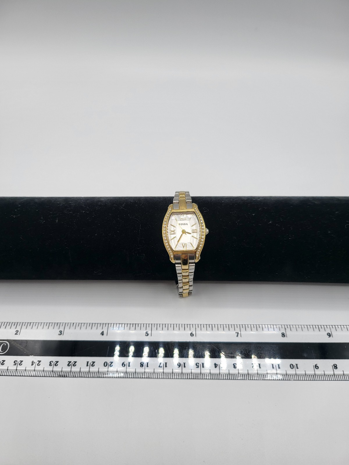 Fossil Gold & Silver Crystal Bling Watch