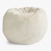 Pottery Barn Kids Anywhere Beanbag Cover - Ivory Faux Fur