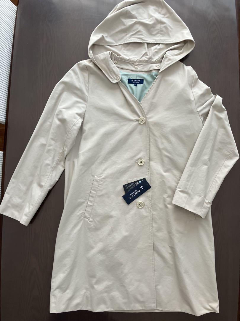 BLUE LIFE (Portland) Hooded Spring Long Coat Size 2