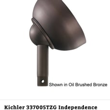 Kichler 337005TZG Independence Tannery Bronze w/ Gold Accent Fan Slope Adapter