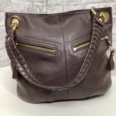 B Makowsky Leather Hobo Shoulder Bag Purse Brown Soft Rare Pebbled Pocketbook
