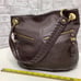 B Makowsky Leather Hobo Shoulder Bag Purse Brown Soft Rare Pebbled Pocketbook