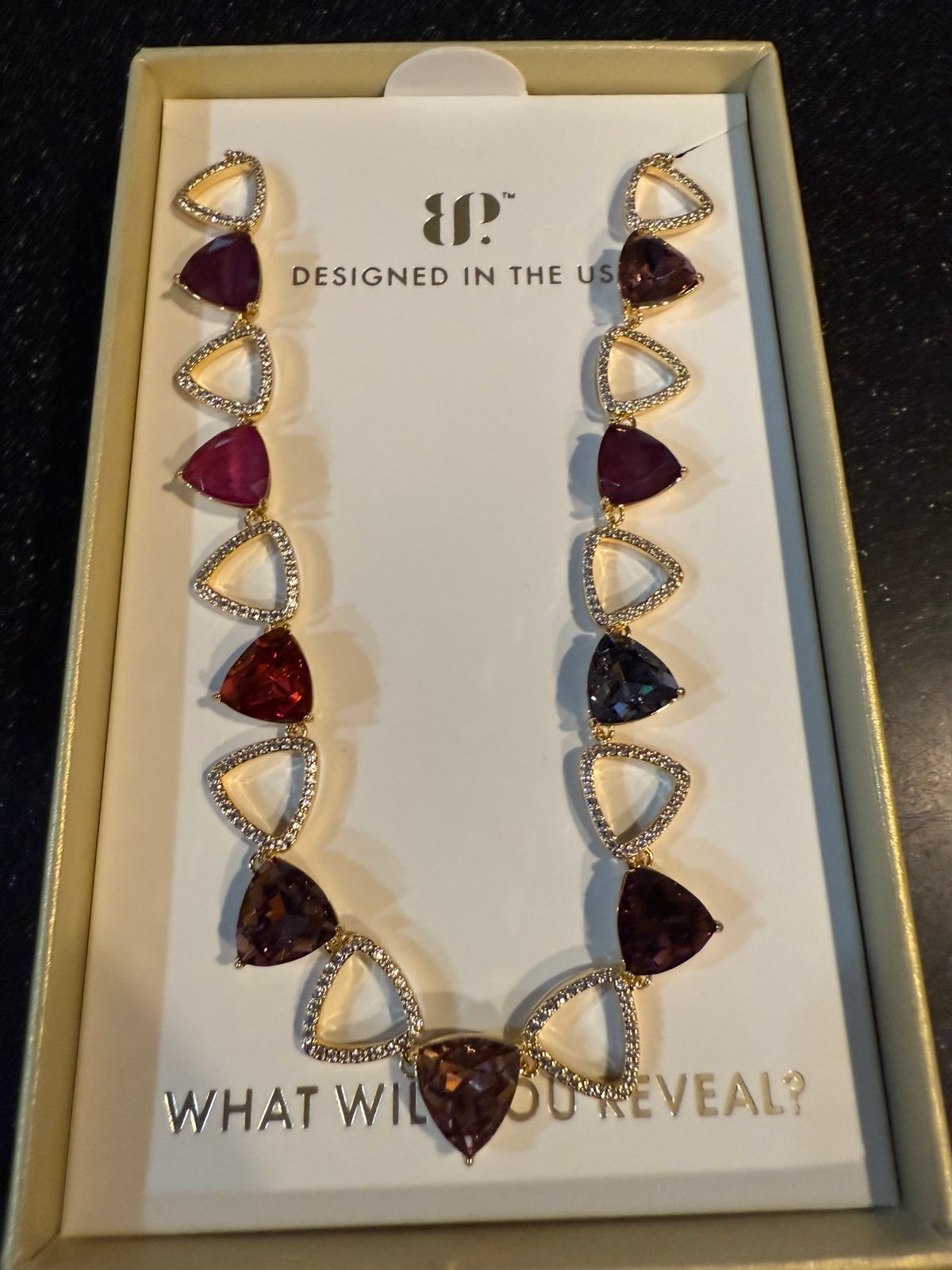 Bomb Party Jewel Candy Necklace Gold Jewel Candy Dreams Moonlit Merlot