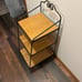 Longaberger Wrought Iron Bin Stand w/Warm Brown Shelves.
