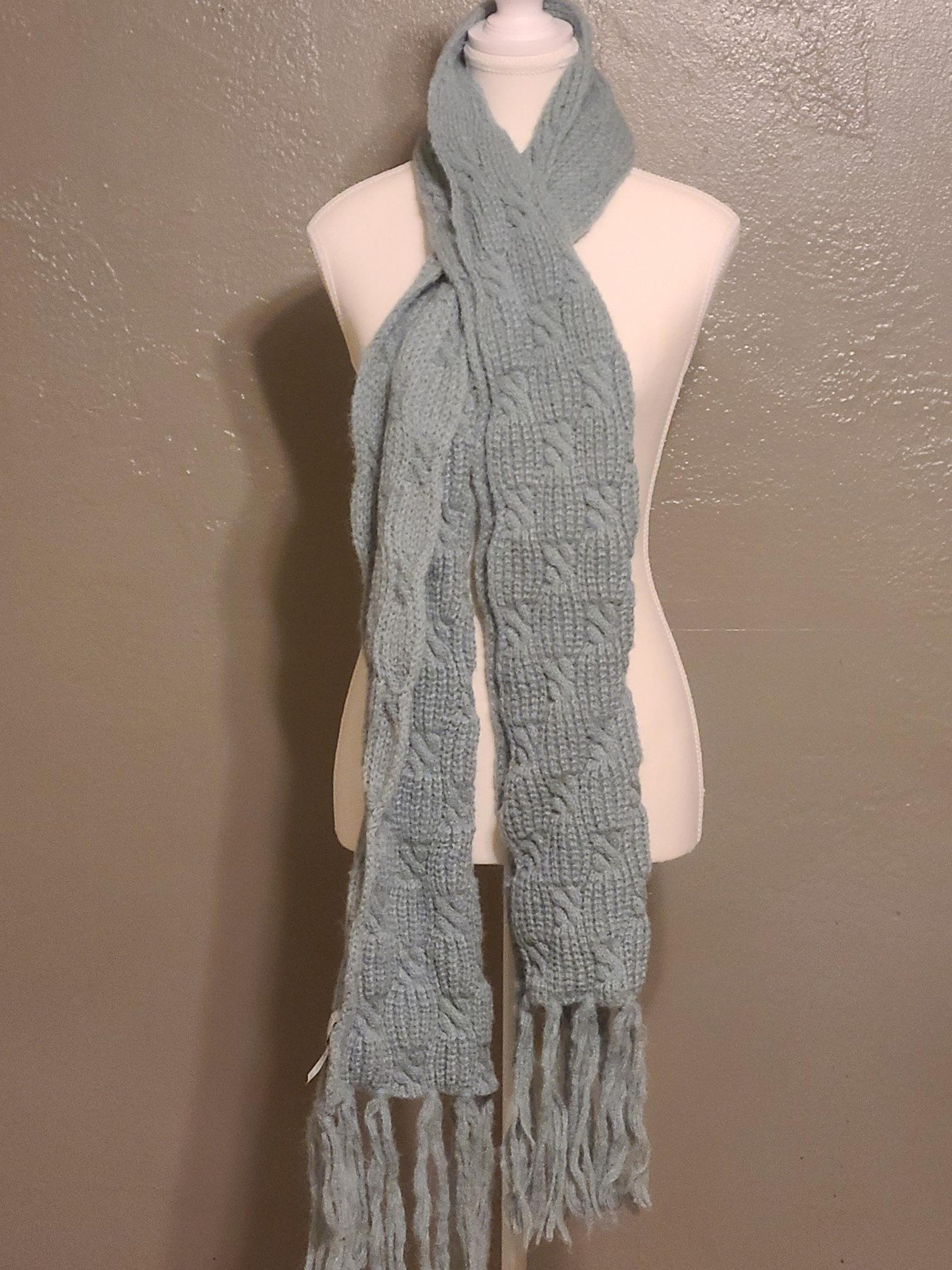 Like new A New Day Cable Knit 70 inch scarf plus fringe