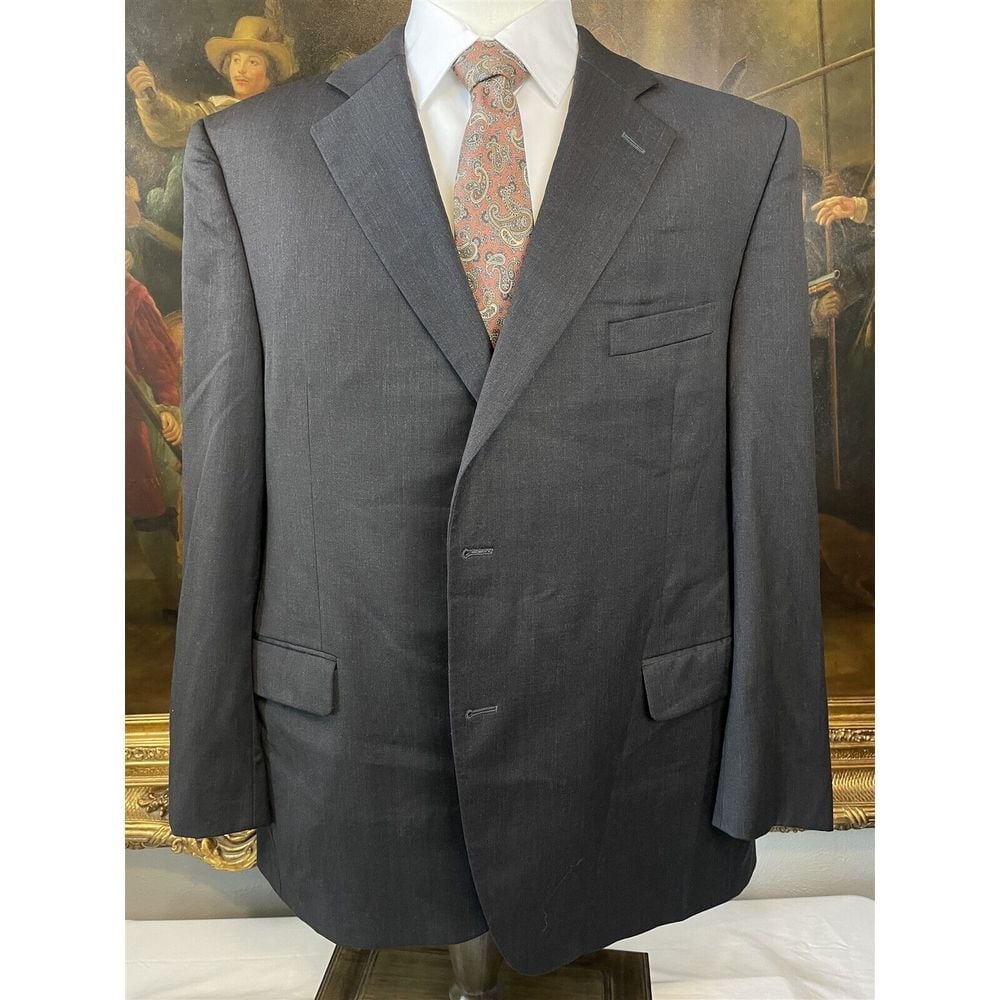 Jack Victor 48R VALENTINO Gray 100% Wool 2Btn Blazer Sport Coat Jacket Suits