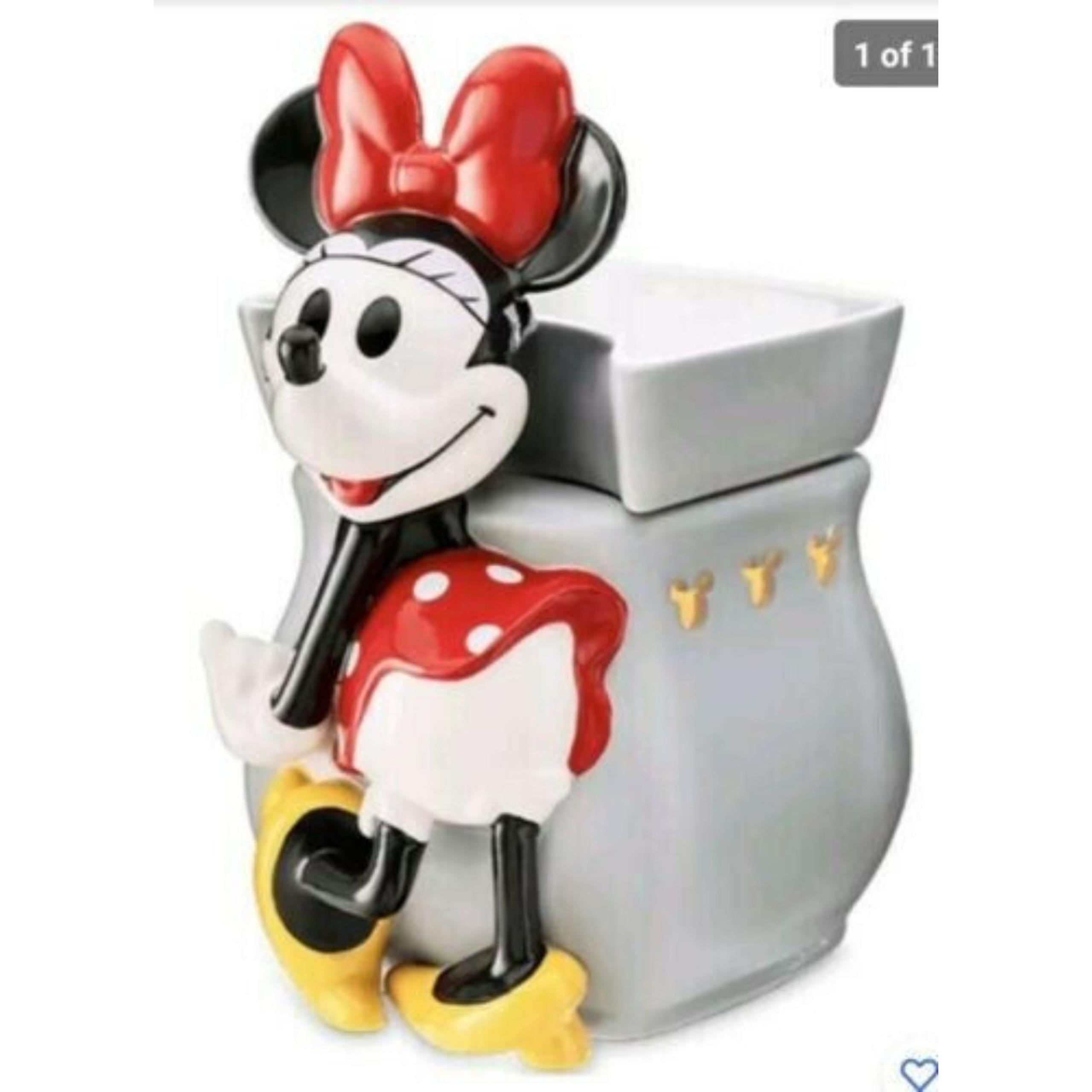 Scentsy Wax Bar Warmer Disney Collectable Minnie Mouse Classic Curve RETIRED OOP
