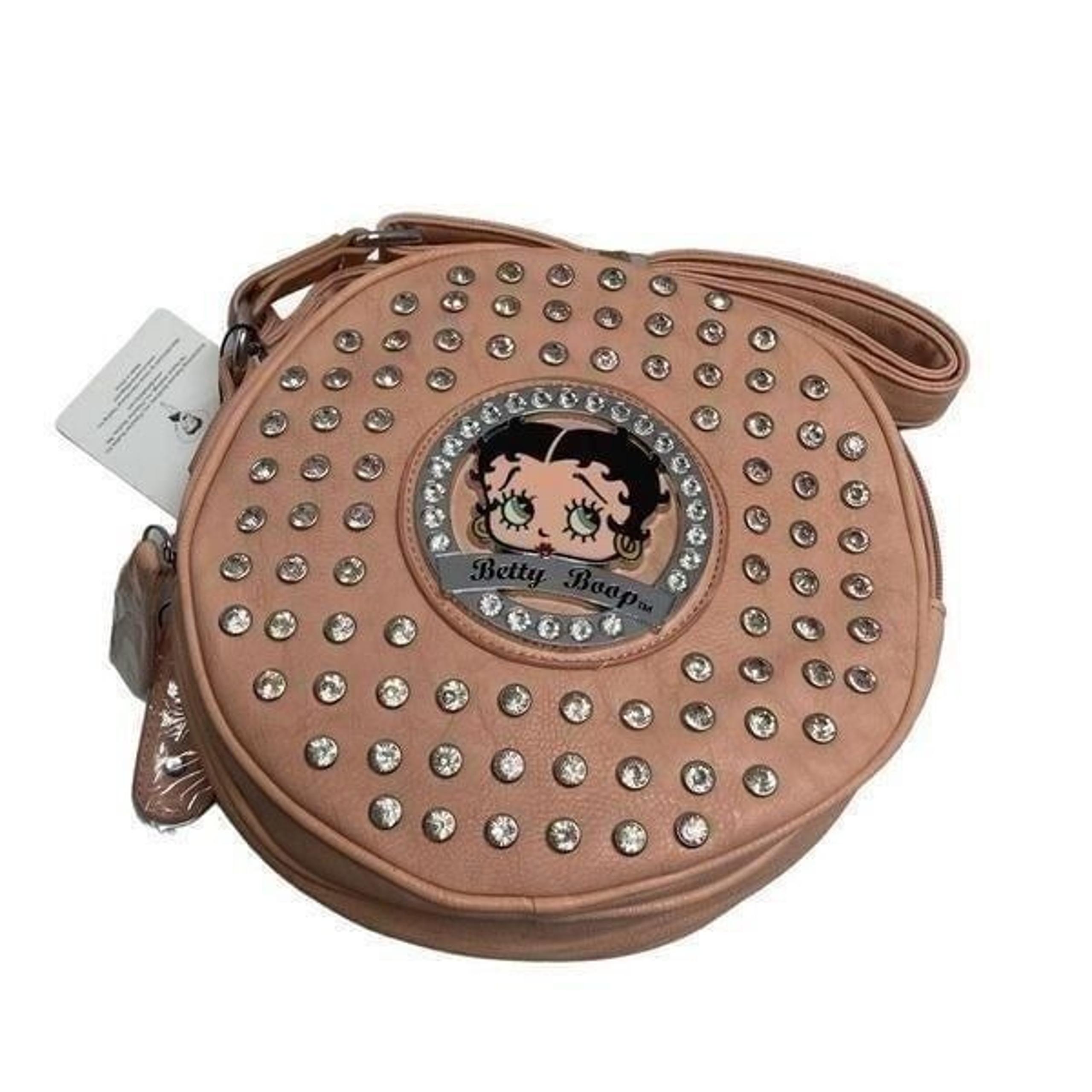 BETTY BOOP Women’s Crossbody Pink 
8.5 X3X8.5 New With Tags Studded