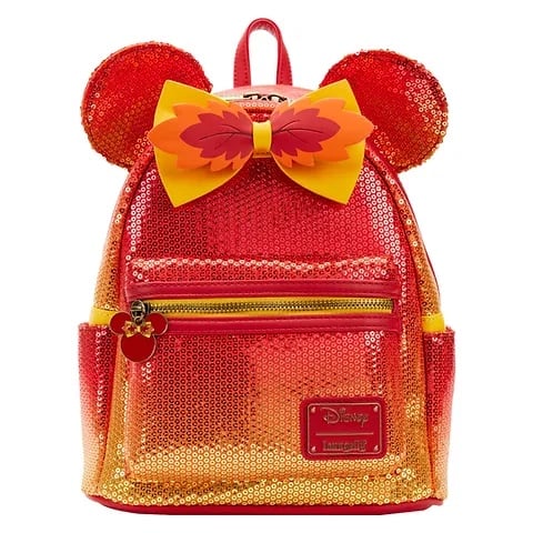 Loungefly Exclusive Disney Fall Sequin Minnie Mouse Ombre Mini Backpack