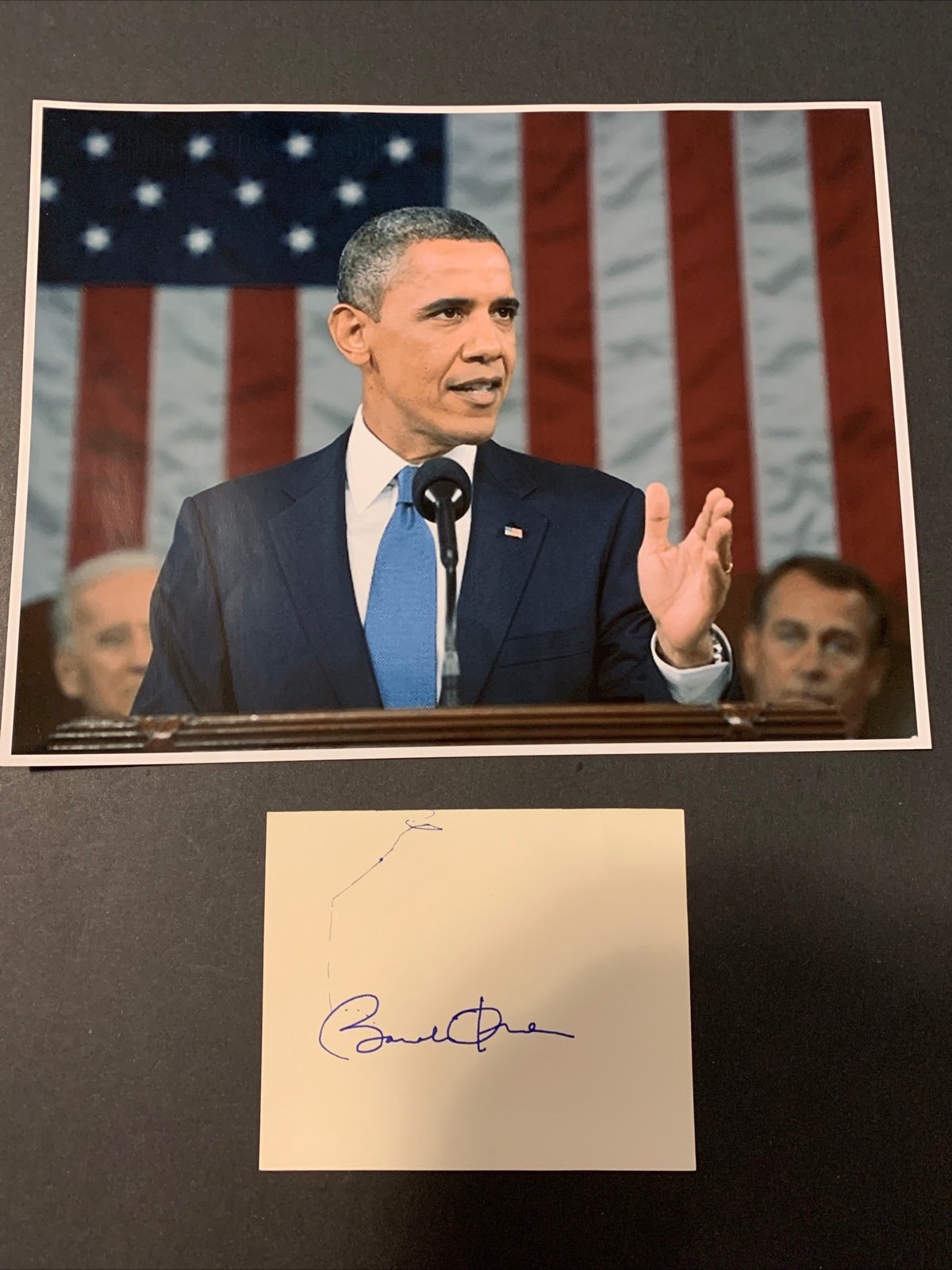 President Barack Obama hand signed autograph