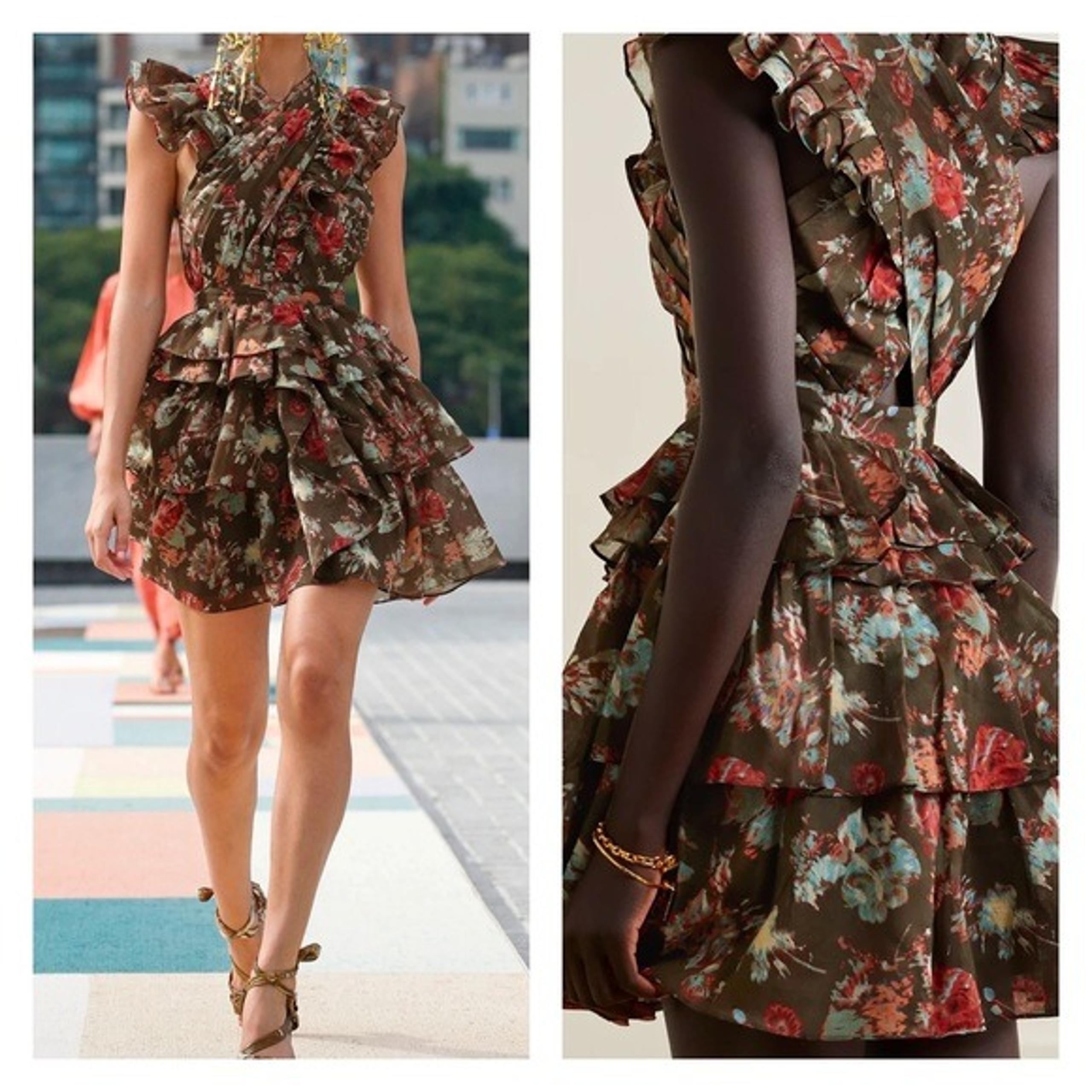 ULLA JOHNSON Sarafina Floral Organza Mini Dress