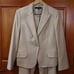 Anne Klein Tan Pant Suit Wool Angora Career Light Academia 12