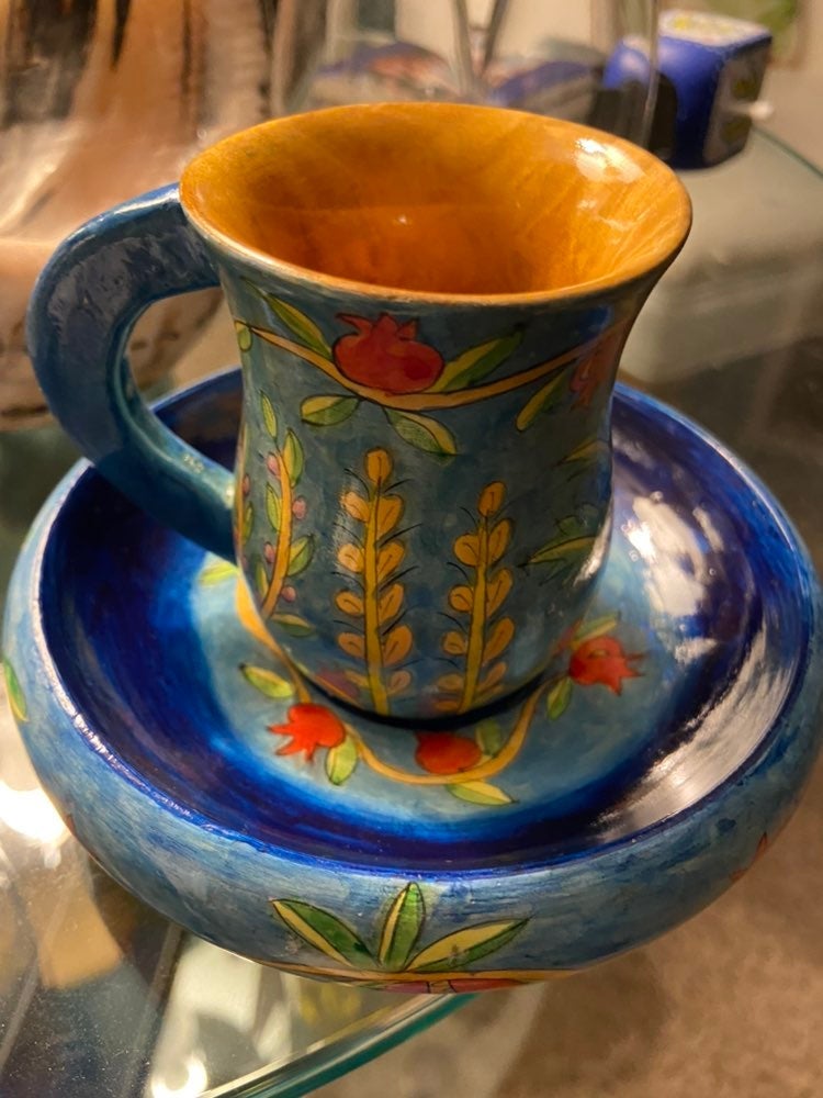 Jewish ritual fingertip wash cup/bowl