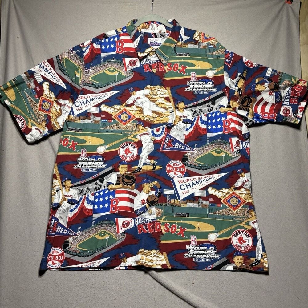 Boston Red Sox Reyn Spooner Hawaiian Shirt Classic Championship Fenway Size 3XL