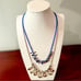 Kent & King Double Strand Chain Bead beaded Statement Necklace NWT