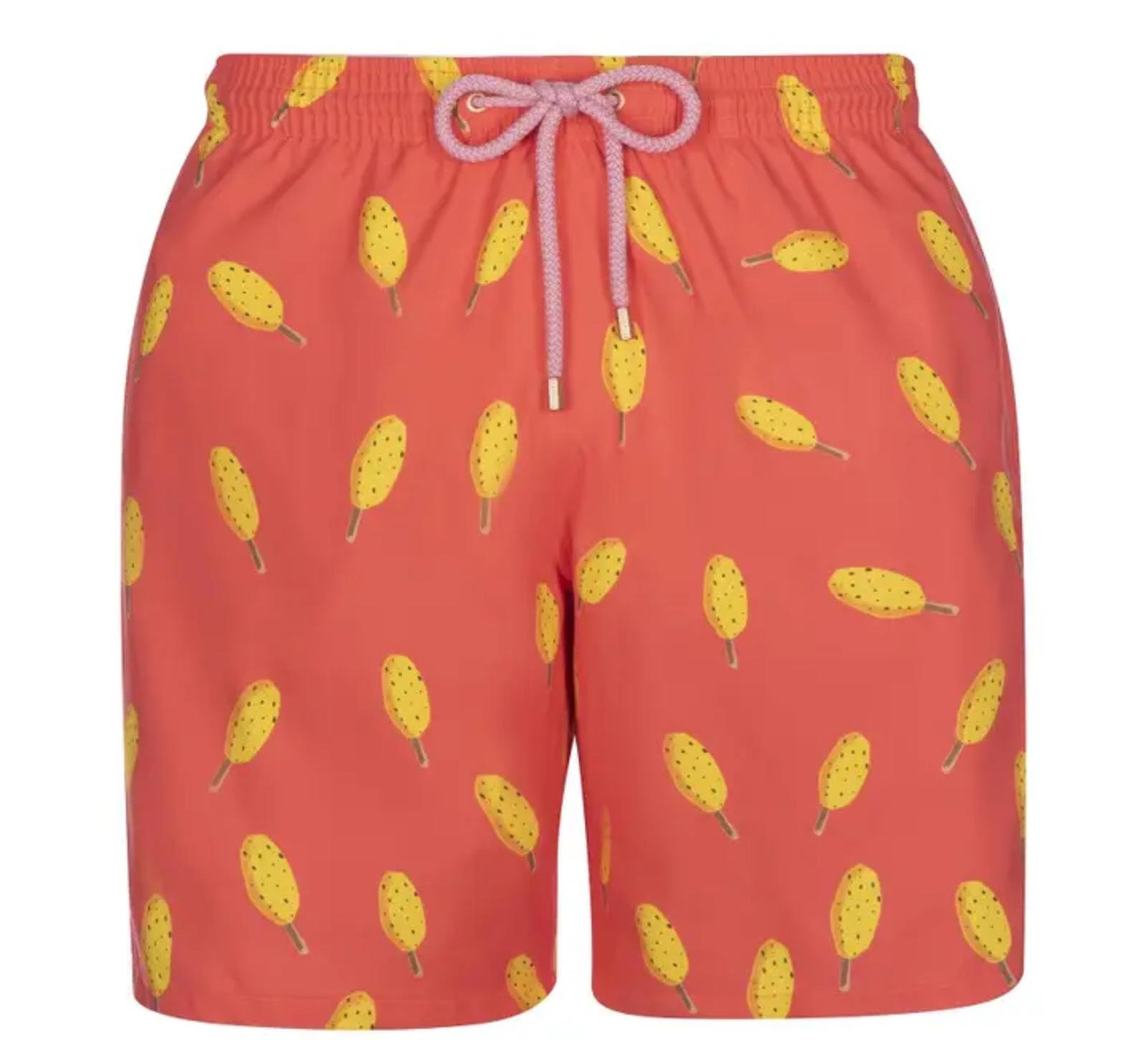 Men's Granadilla Lolly Coral Longs Swim Trunks Large
