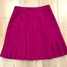 Knife Pleated Skirt Plum 100% Wool Made In USA size 12