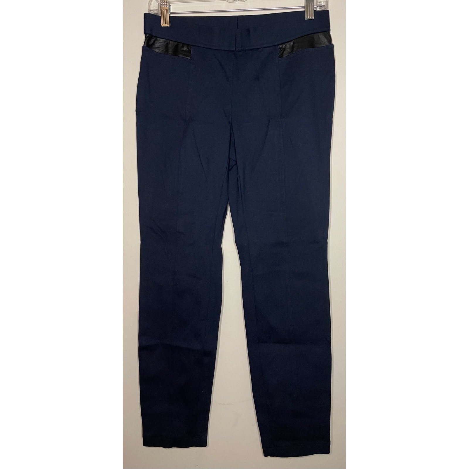 Alfani Pants Navy Blue Leg Stretch Dress