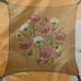 Vtg Bucilla Crewel Embroidery FIELD FLOWERS 16 Pillow Kit 2637 Antique Gold