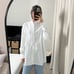 frank & eileen victoria superluxe italian tuxedo cotton oversized shirt white