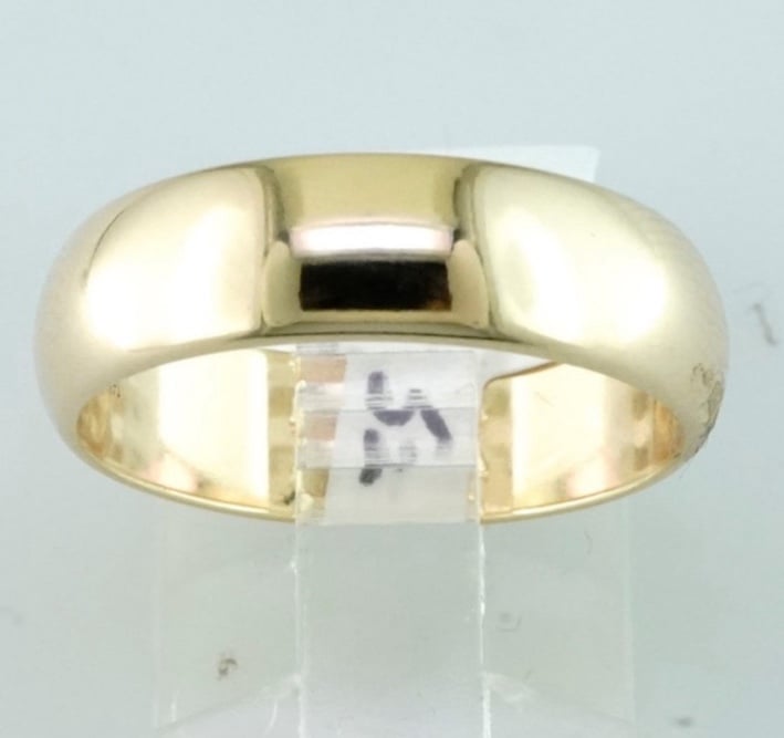 14k 6mm wedding band