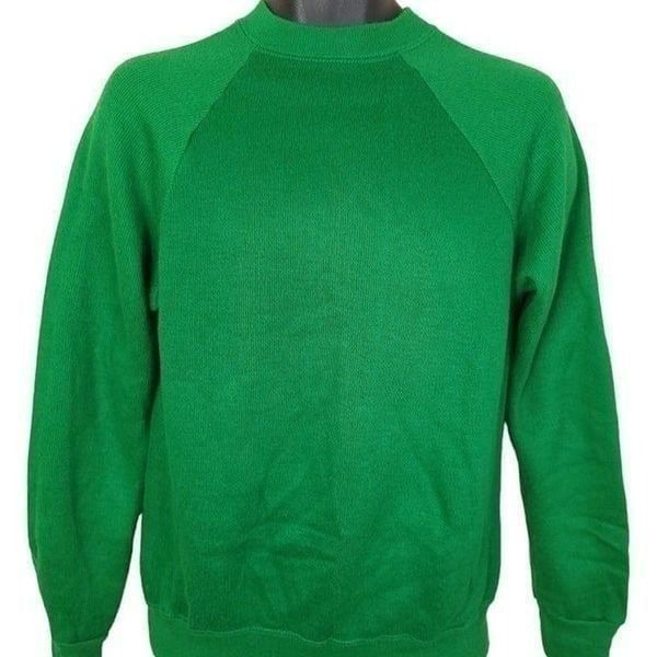 Montgomery Ward Sweatshirt Sweater Vintage 50s 60s Green Made In USA Medium