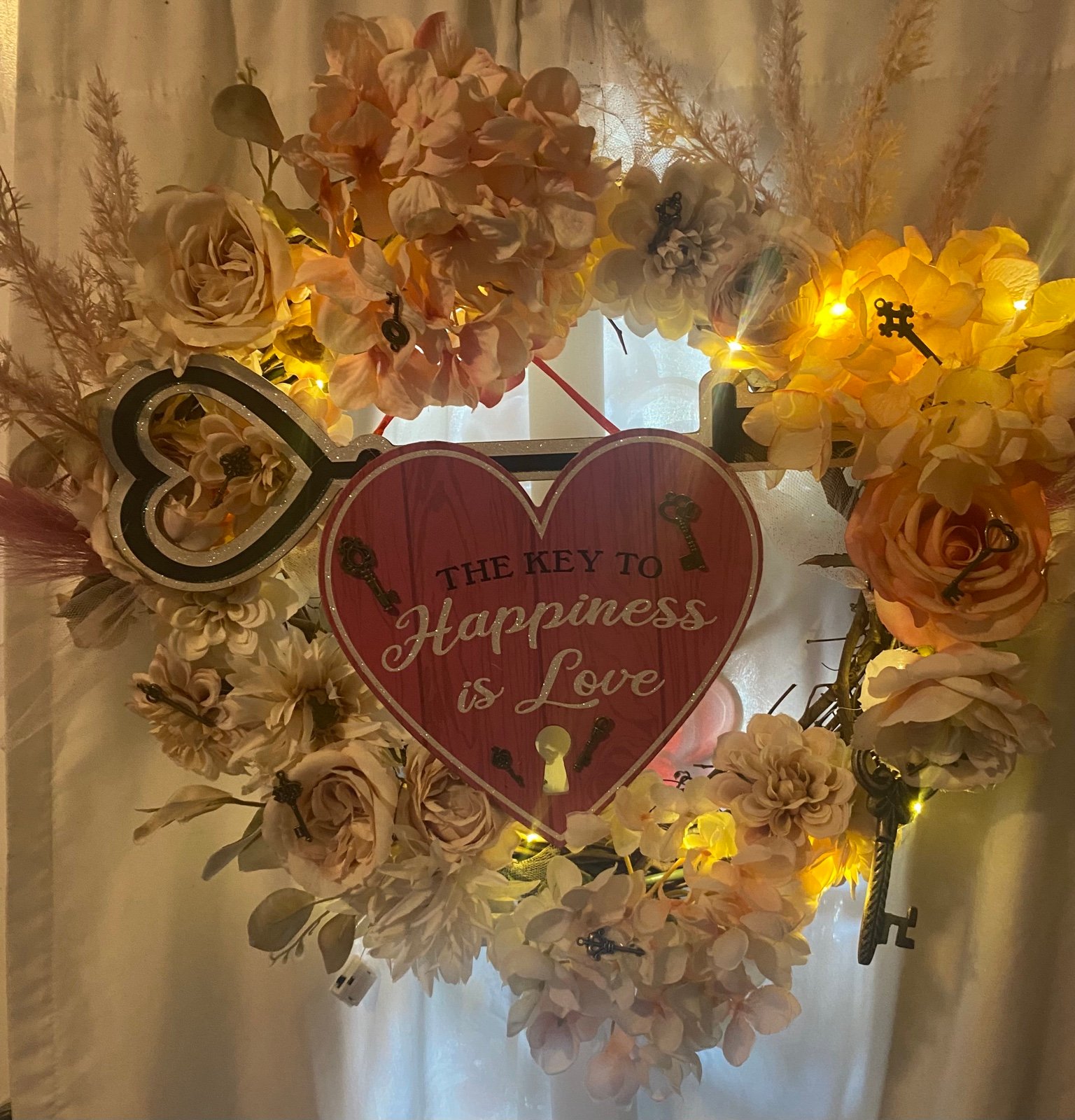 Valentines Day handcrafted wreath by J’Gems