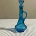Vintage Antique Jim Bean KY-ORB Blue Glass Decanter w/ Stopper Liquor Bottle Bar