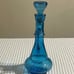 Vintage Antique Jim Bean KY-ORB Blue Glass Decanter w/ Stopper Liquor Bottle Bar