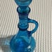 Vintage Antique Jim Bean KY-ORB Blue Glass Decanter w/ Stopper Liquor Bottle Bar