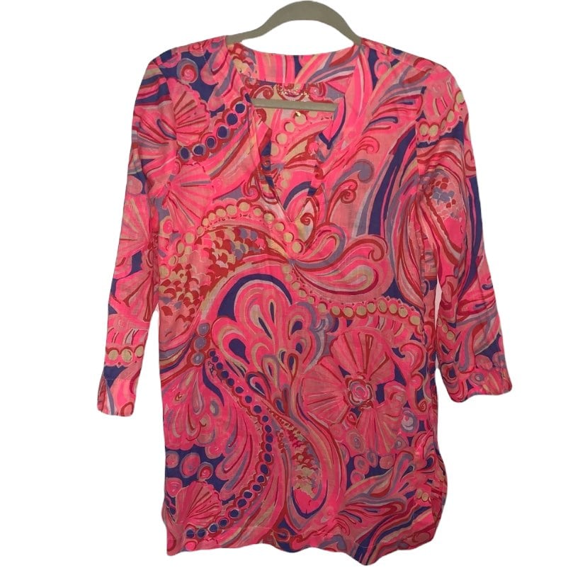 Lilly Pulitzer Linen Tunic Coverup Reef
