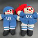 Handmade Crochet Raggedy Ann and Andy University of Kentucky Plush Dolls