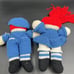 Handmade Crochet Raggedy Ann and Andy University of Kentucky Plush Dolls