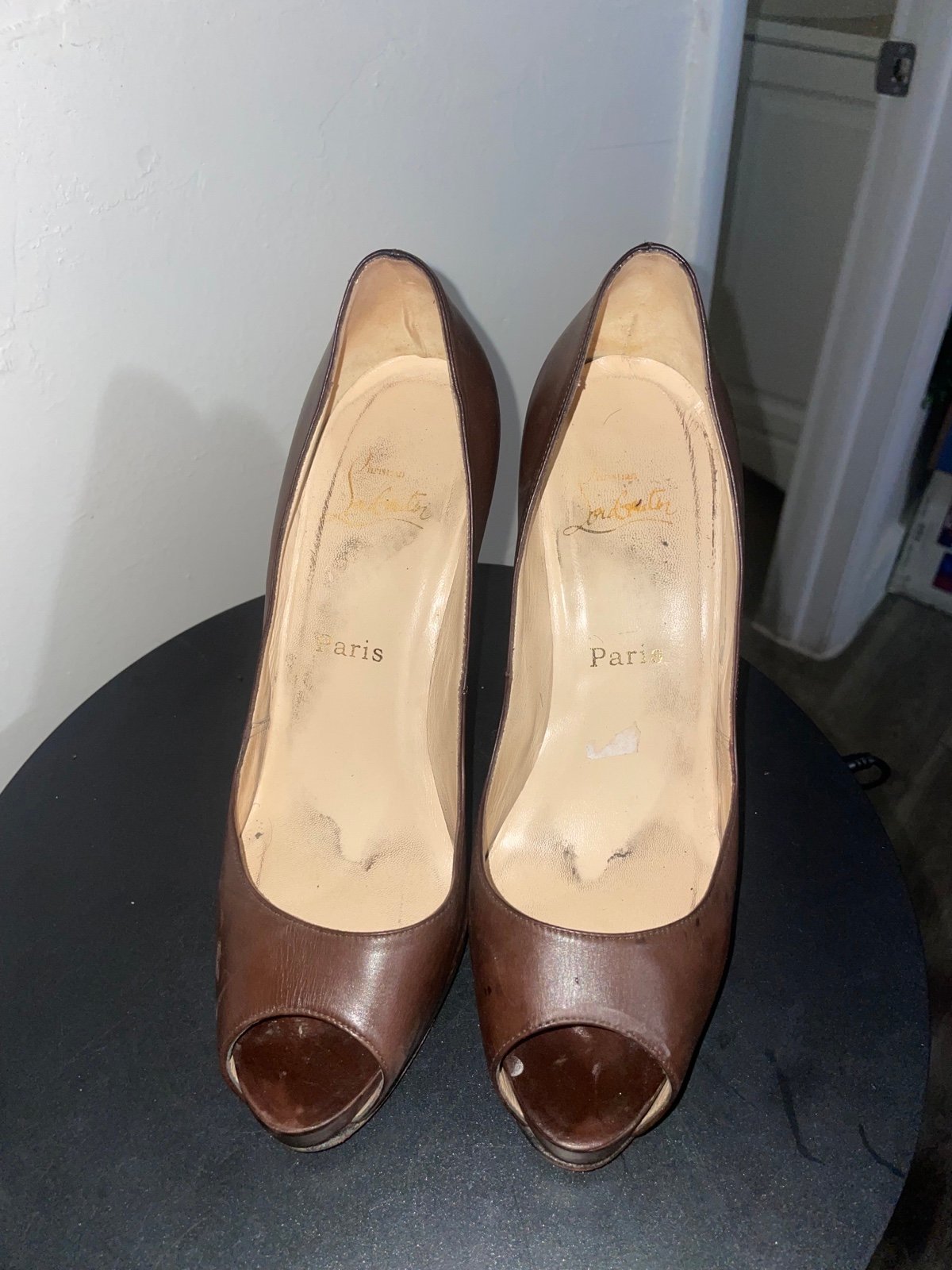 Christian laboutin very prive 120 brown pump heels