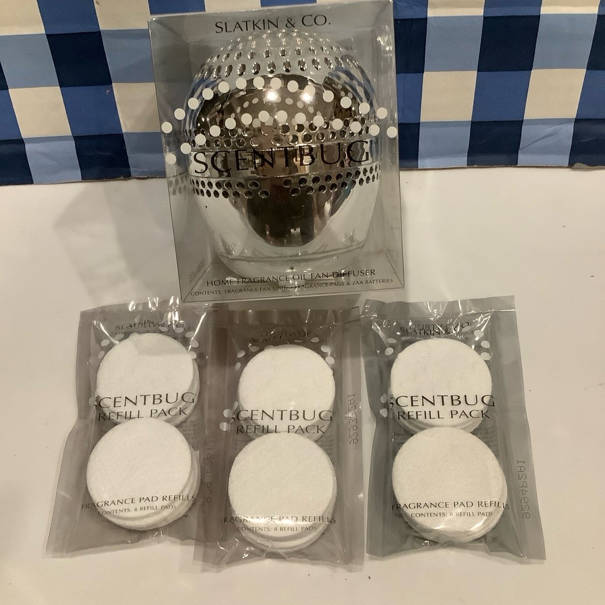 BBW Slatkin Scentbug Fragrance Oil Fan Diffuser & Refill Pads