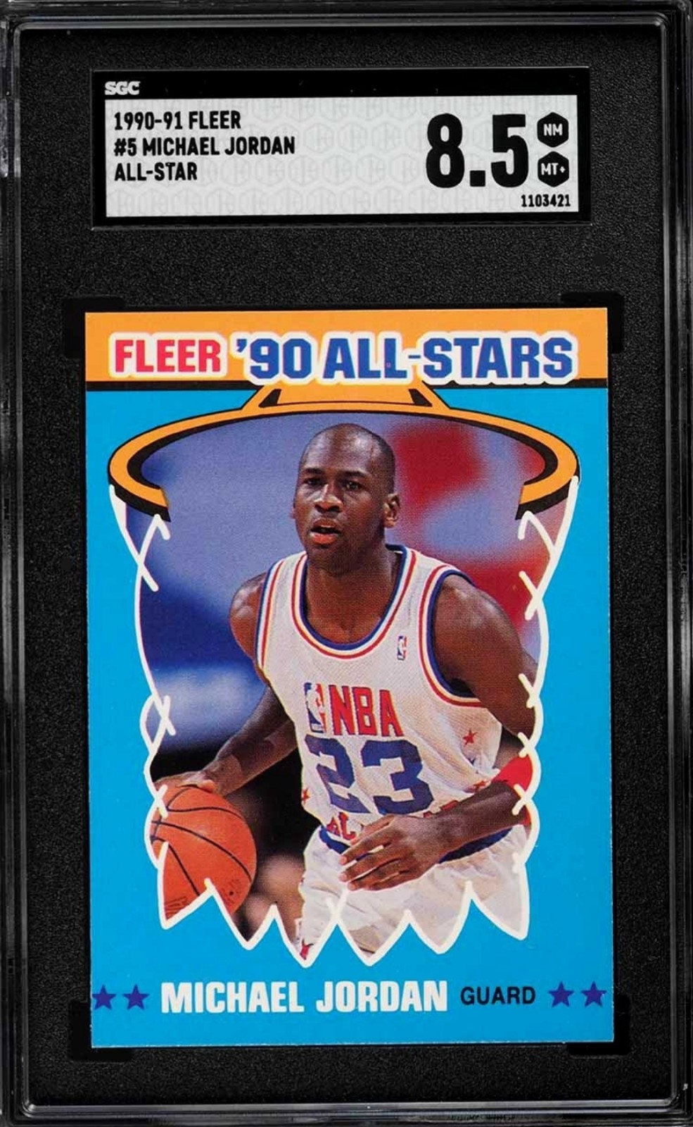 1990 Fleer MICHAEL JORDAN ALL-STAR SGC 8.5