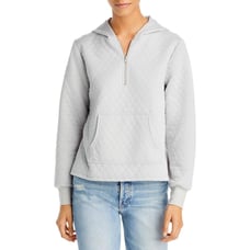 NEW N:PHILANTHROPY WOMEN'S GRAY DEEP POCKETS KNIT 3/4 ZIP PULLOVER SIZE M