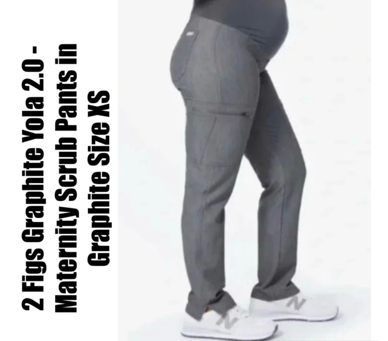 Set Of 2: Graphite Yola 2.0 - Maternity Scrub Pants