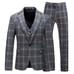 Men's 3-piece formal plaid suit NWT size M (see desc for sizing)