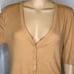 Gianni Bini Short Sleeve Tan Bodysuit Size XL