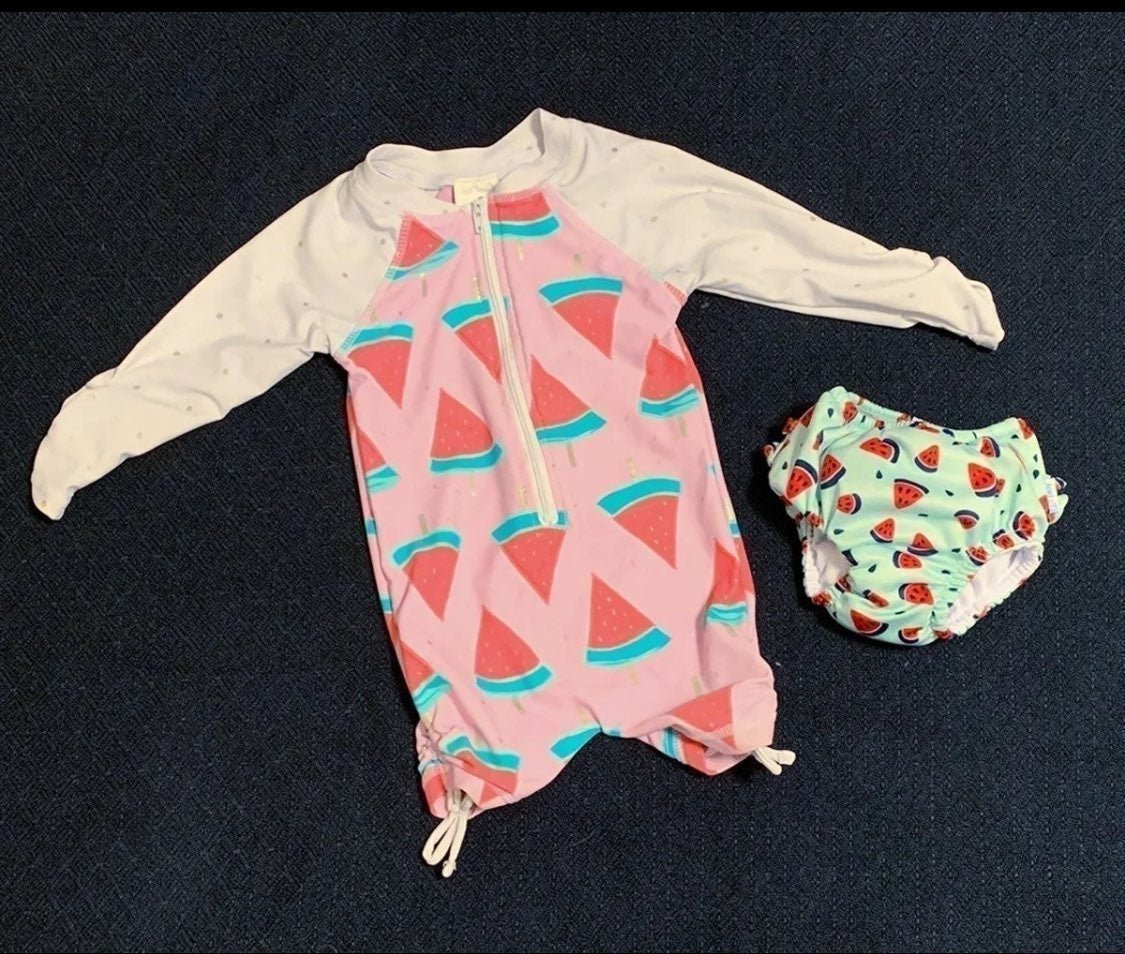 Watermelon Bathing Suit & swim Diaper