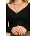 HYFVE WOMENS BLACK RIBBED CROSSOVER CROP TOP SWEATER SZ:S NWT