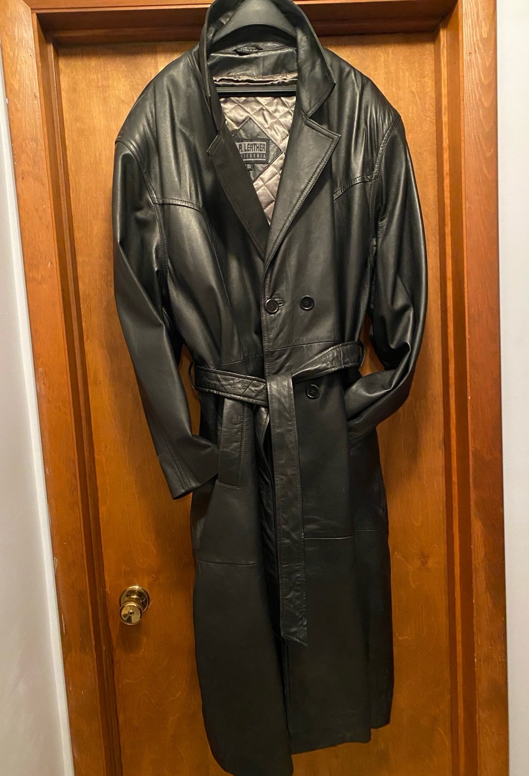 Vintage California L.A. Leather men’s trench coat