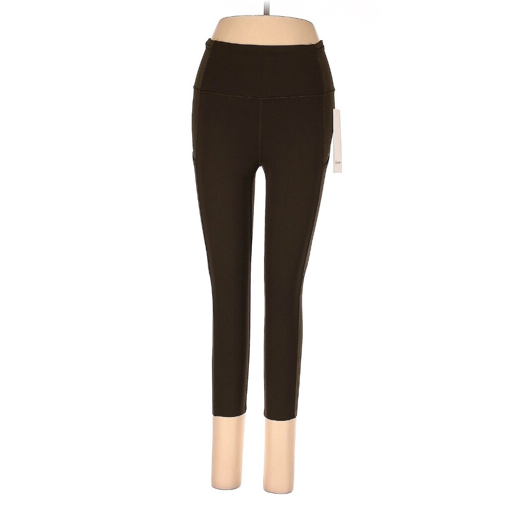 LULULEMON ATHLETICA Solid Dark Olive F & F HR Crop 19 Leggings - US 6