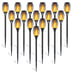 Permande 10 Pack Upgraded Solar Lights Outdoor, Mini Solar Torch Lights with Fli